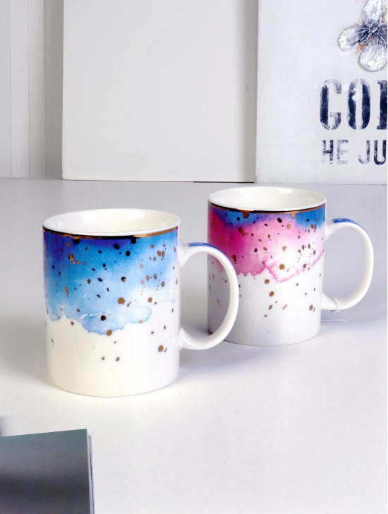 He & She Matching Mug Set With Gift Box